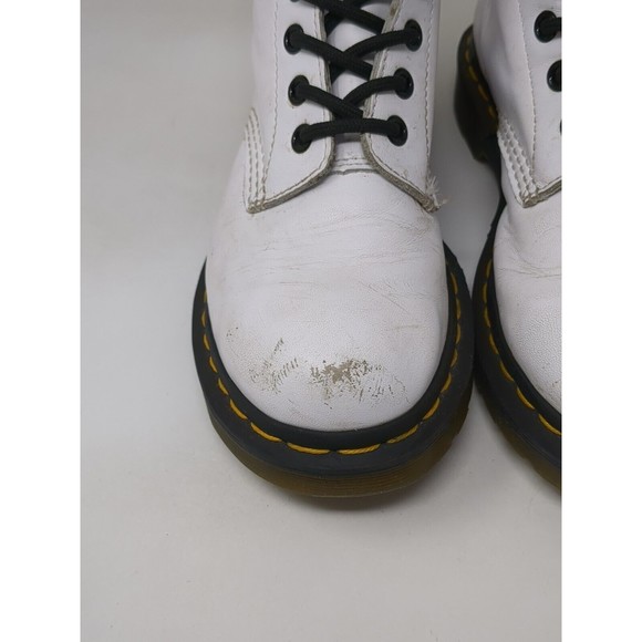 Doc Martens 1460 Optical White Combat Boots Women’s US Size 6 - Picture 5 of 16